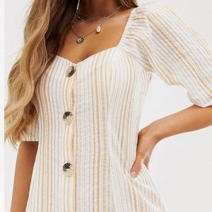 ASOS design button through maxi dress